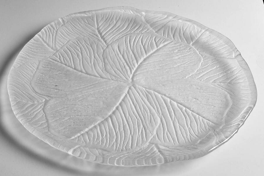 Cabbage Salad Crystal Satin Torte Plate by Viking-1