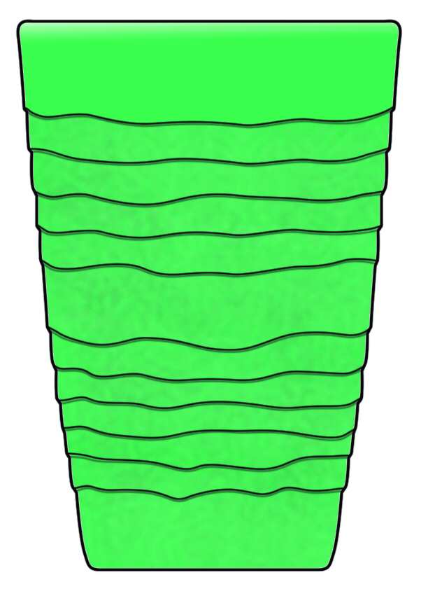 Ripples Green (Satin) 13 Oz Flat Tumbler by Viking-1