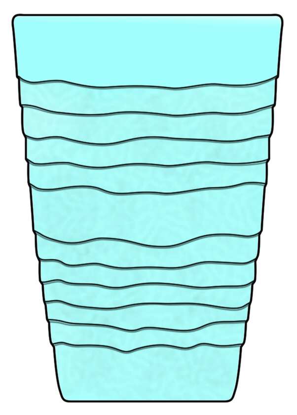 Ripples Azure (Satin) 13 Oz Flat Tumbler by Viking-1