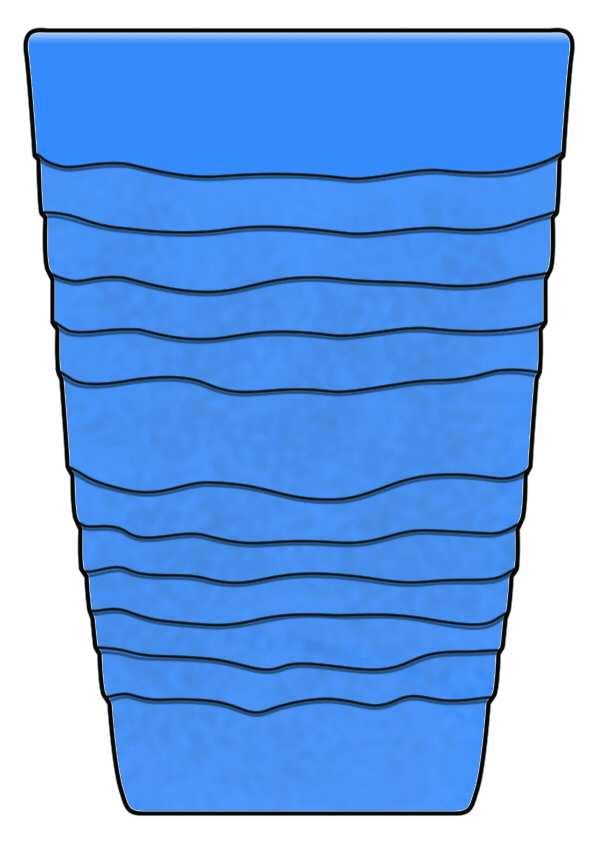 Ripples Blue (Frost) 13 Oz Flat Tumbler by Viking-1