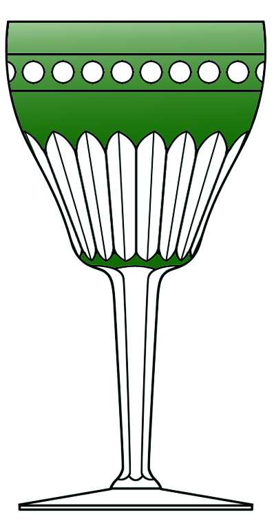 Zermatt Avon Green Water Goblet by Val St Lambert-1