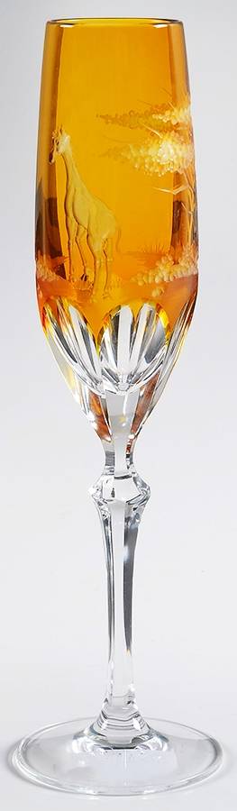 Safari Amber Fluted Champagne by Varga-1