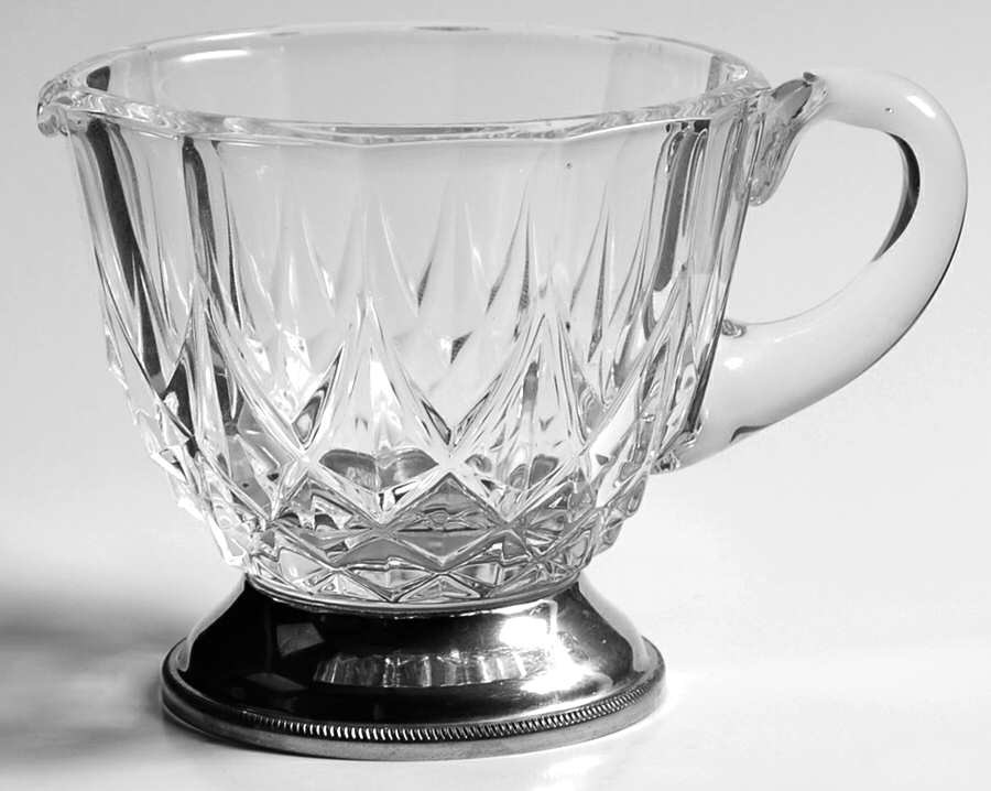 Nicole (Giftware) Silverplate Base Creamer by Val St Lambert-1