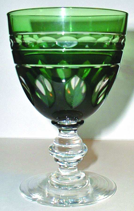 Kent York Green Water Goblet by Val St Lambert-1
