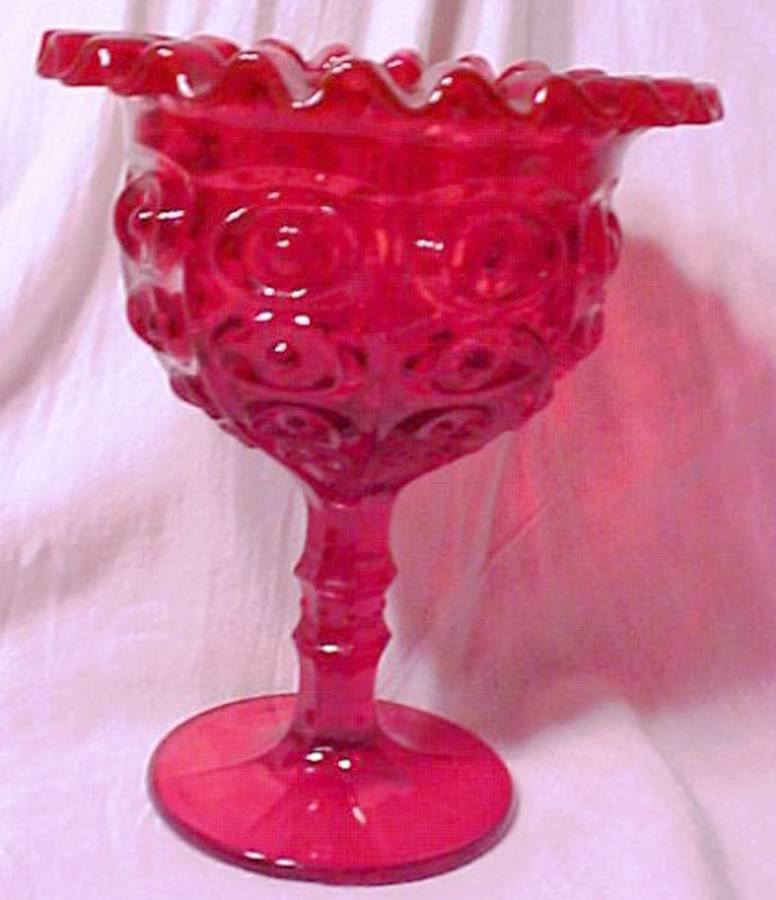 Yesteryear Ruby Candy Dish No Lid by Viking-1