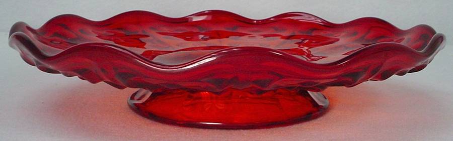 Yesteryear Ruby Footed Plate by Viking-1