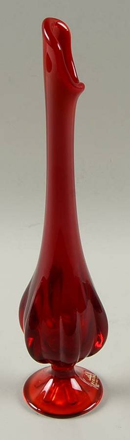 Epic Six Petal Ruby 12" Swung Bud Vase by Viking-1