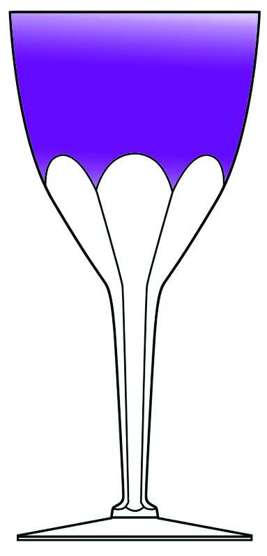 Gevaert TCPL Clear Violet Water Goblet by Val St Lambert-1