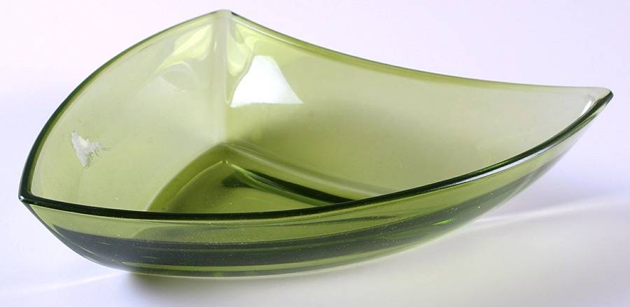 New Wave Move 7" Olive Green Triangular Bowl by Villeroy & Boch-1