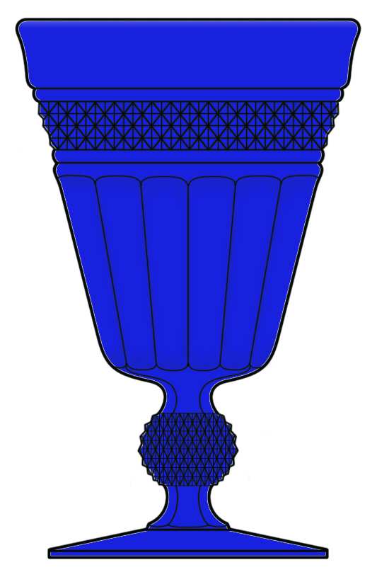 Mt. Vernon Cobalt Blue Water Goblet by Viking-1