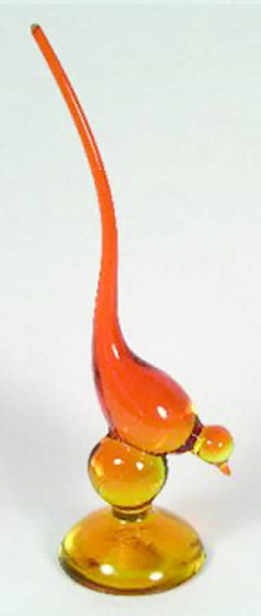 Epic Six Petal Persimmon (Orange) Bird Figurine by Viking-1