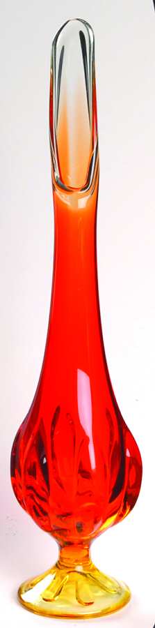 Epic Six Petal Persimmon (Orange) 12" Swung Bud Vase by Viking-1
