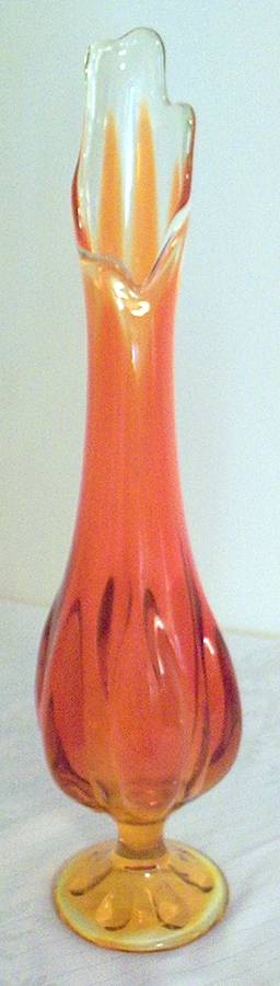 Epic Six Petal Persimmon (Orange) 18" Swung Bud Vase by Viking-1