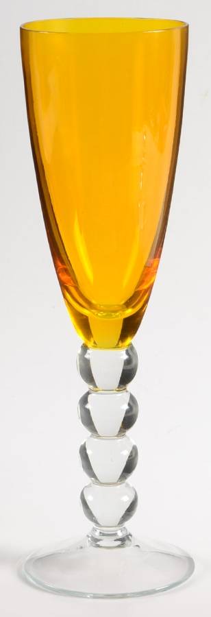 Celebration (Various Color Bowl, Clear Stem) Yellow Fluted Champagne by Vietri-1