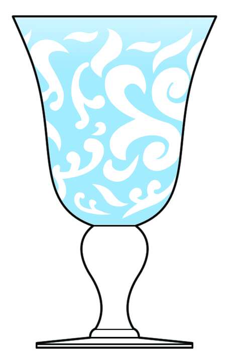 Filigree Azure Blue Water Goblet by Villeroy & Boch-1