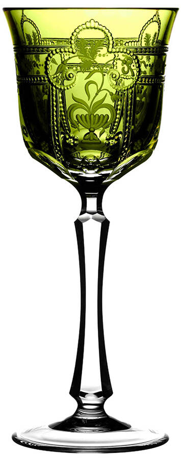 Imperial Yellow Green Water Goblet by Varga-1