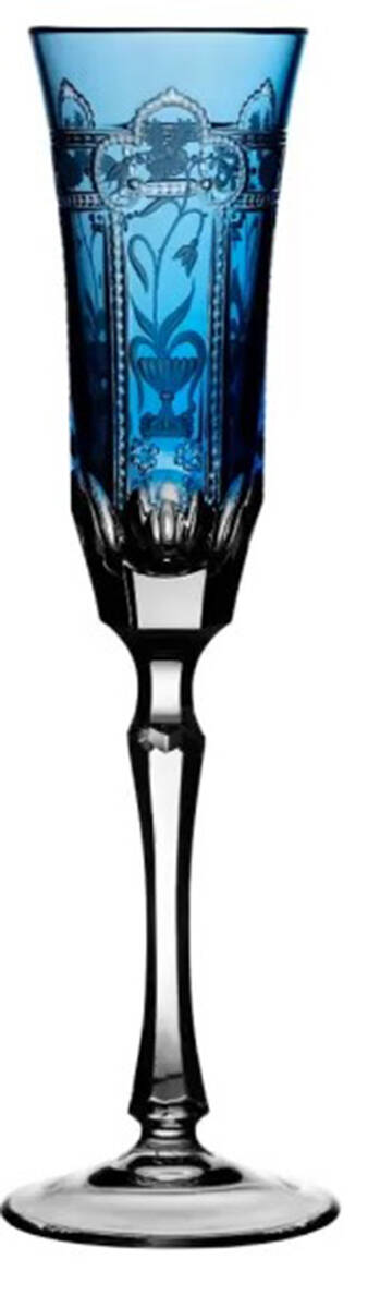 Imperial Sky Blue Fluted Champagne by Varga-1