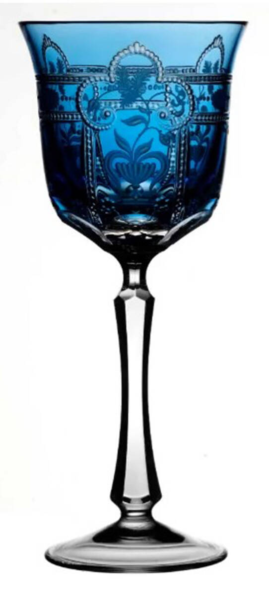 Imperial Sky Blue Water Goblet by Varga-1