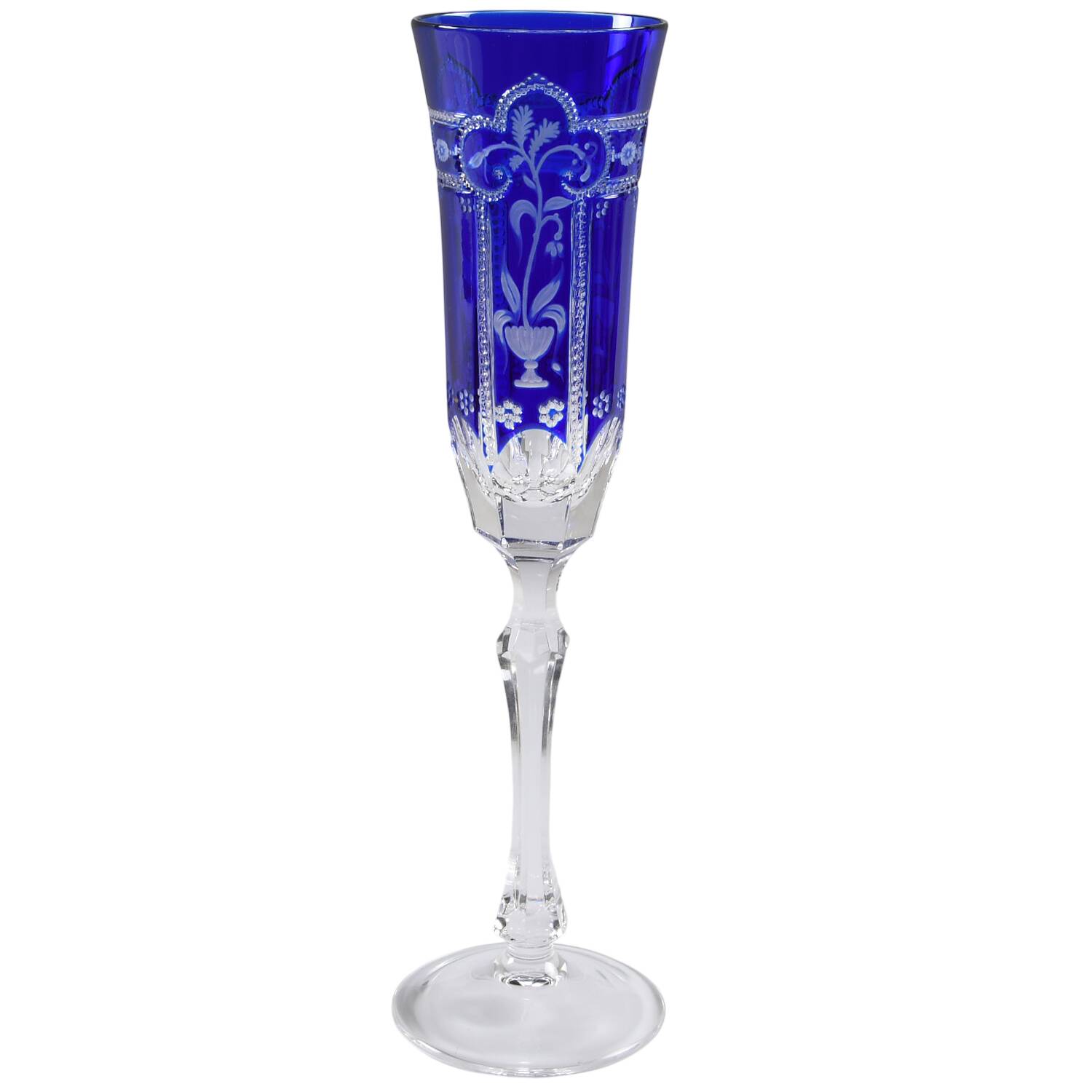 Imperial Cobalt Blue Fluted Champagne by Varga-1