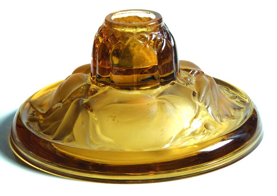 Water Lily Topaz Single Light Candlestick by Verlys-American-1