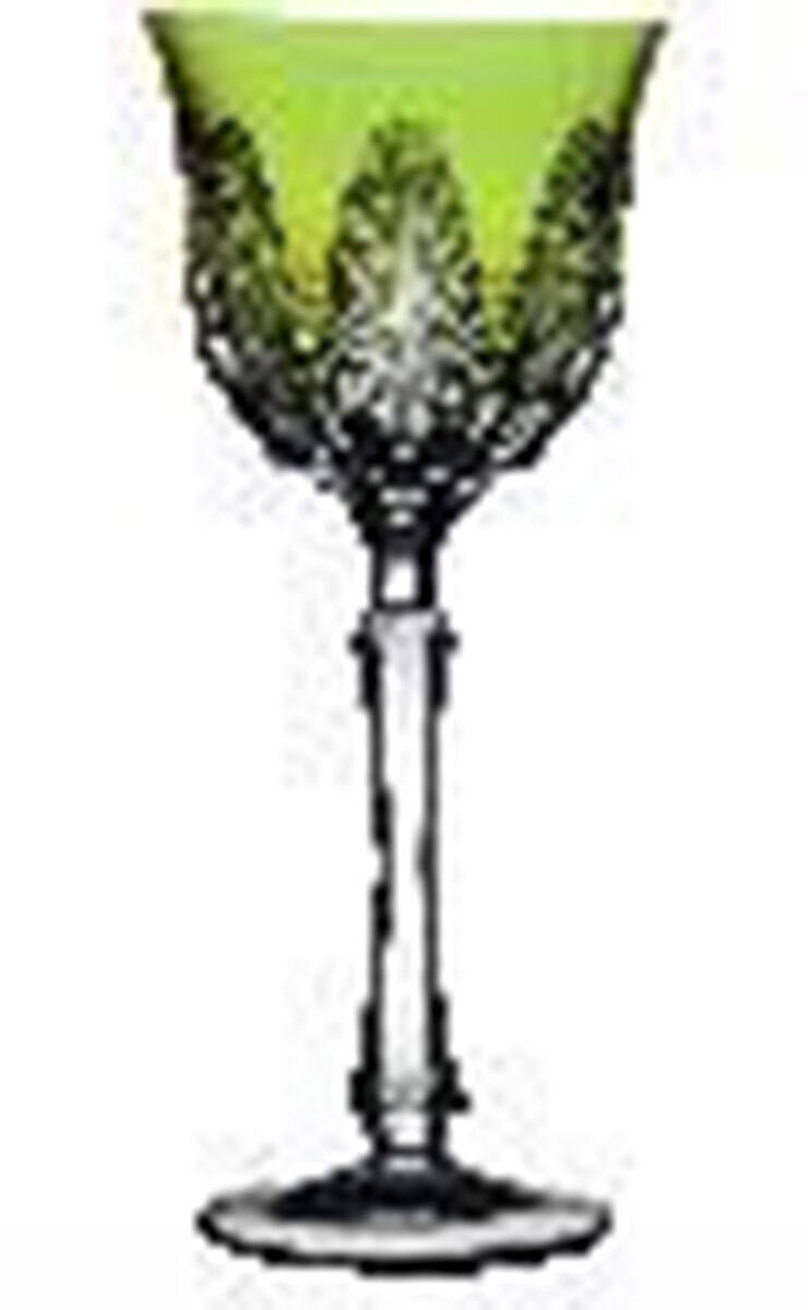 Captiva Yellow Green Water Goblet by Varga-1