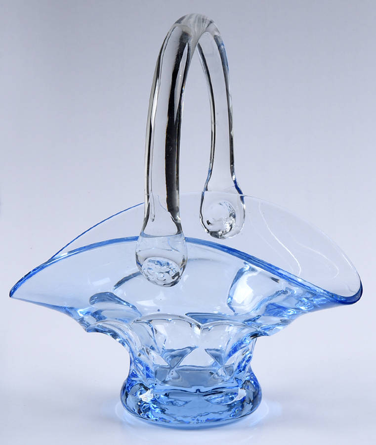 Georgian Light Blue 7" Handled Basket by Cambridge-1
