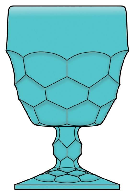 Georgian Colonial Blue Water Goblet by Viking-1