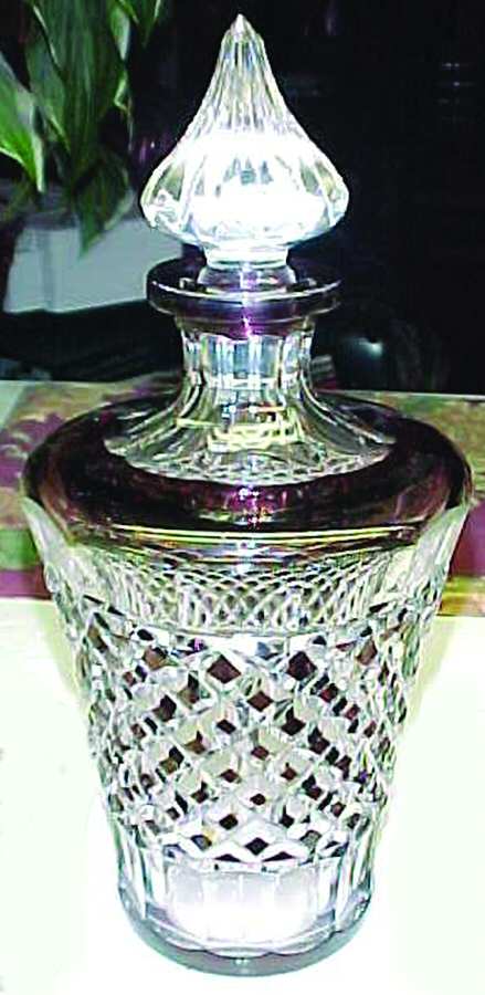 Irlande Rose Decanter & Stopper by Val St Lambert-1