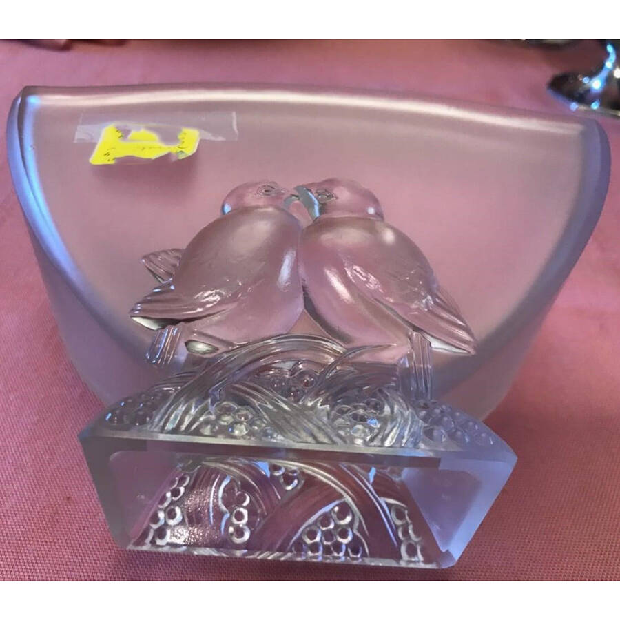 Dusty Rose (France) Lovebird Vase by Verlys-France-1