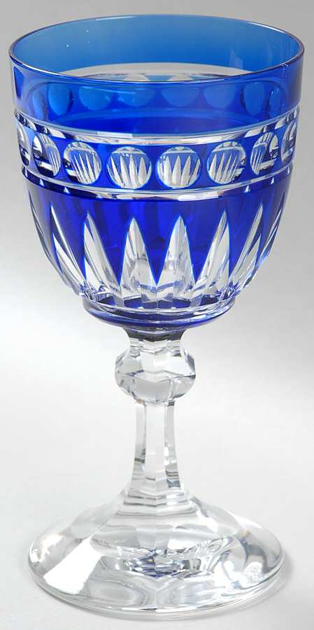 VAS38 Cobalt Water Goblet by Val St Lambert-1