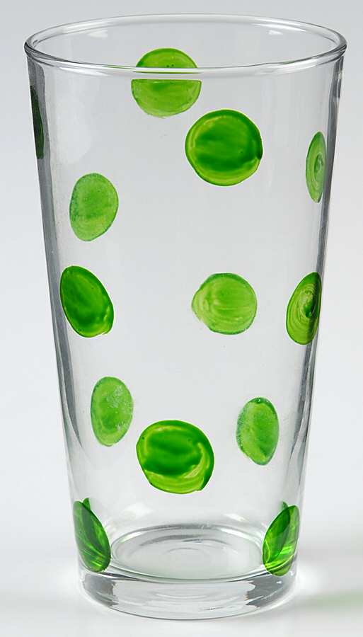 Dot Glass Green Highball Glass by Vietri-1