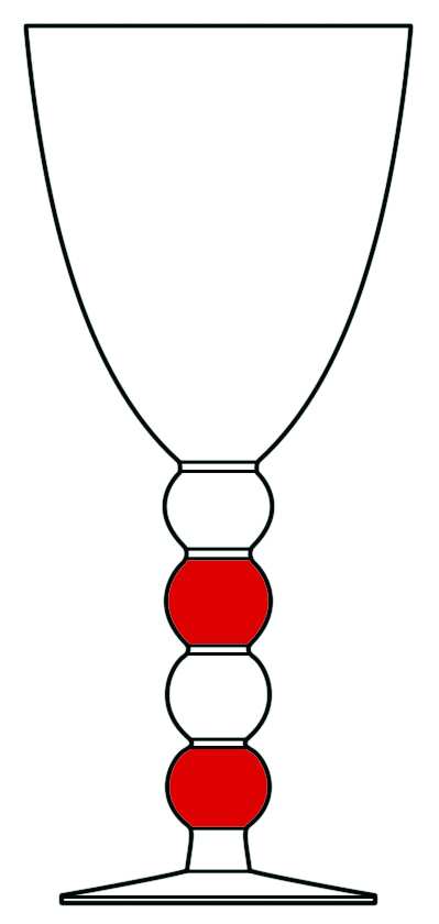 Dot Glass Red Water/Wine Goblet by Vietri-1