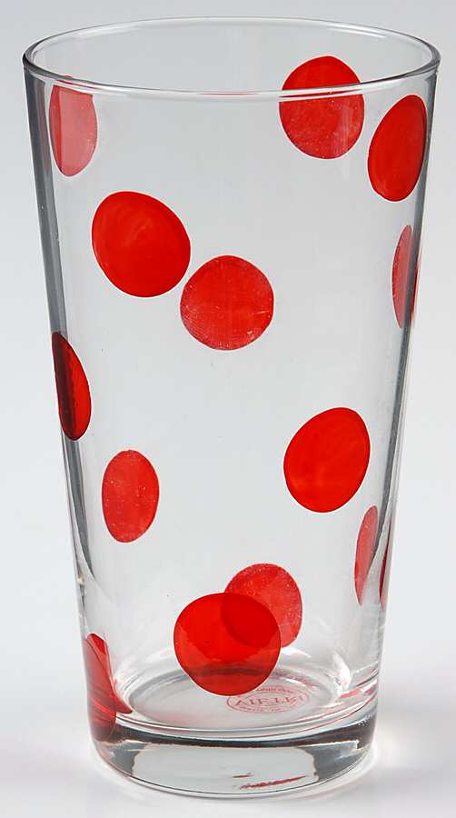 Dot Glass Red Highball Glass by Vietri-1