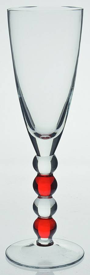 Dot Glass Red Fluted Champagne by Vietri-1