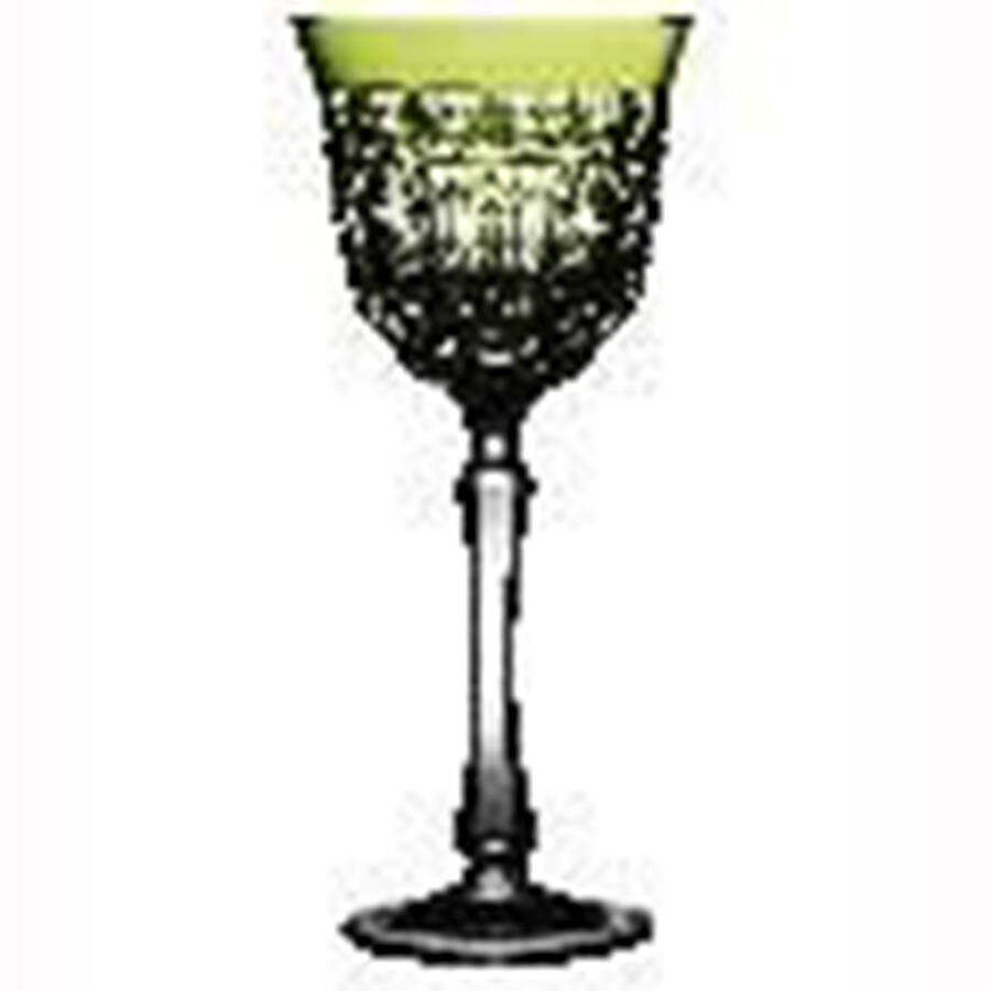 Barcelona Yellow Green Water Goblet by Varga-1