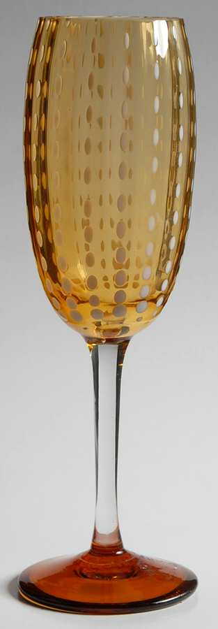 Perle Amber Fluted Champagne by Vietri-1
