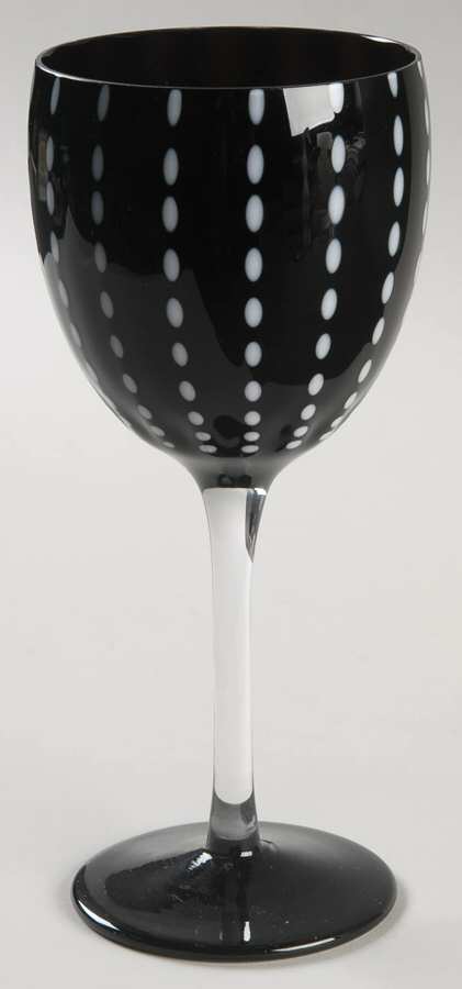 Perle Black Wine Glass by Vietri-1