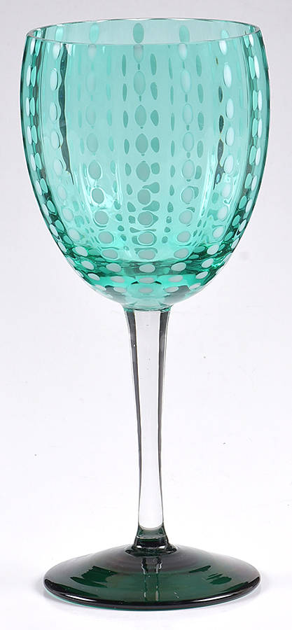 Perle Green Wine Glass by Vietri-1
