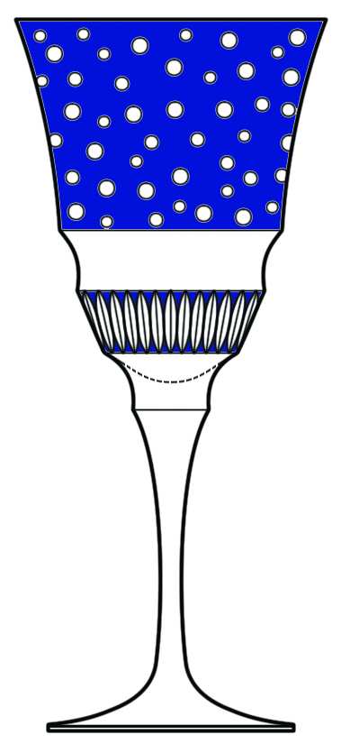 Aurora Cobalt Blue Water Goblet by Varga-1