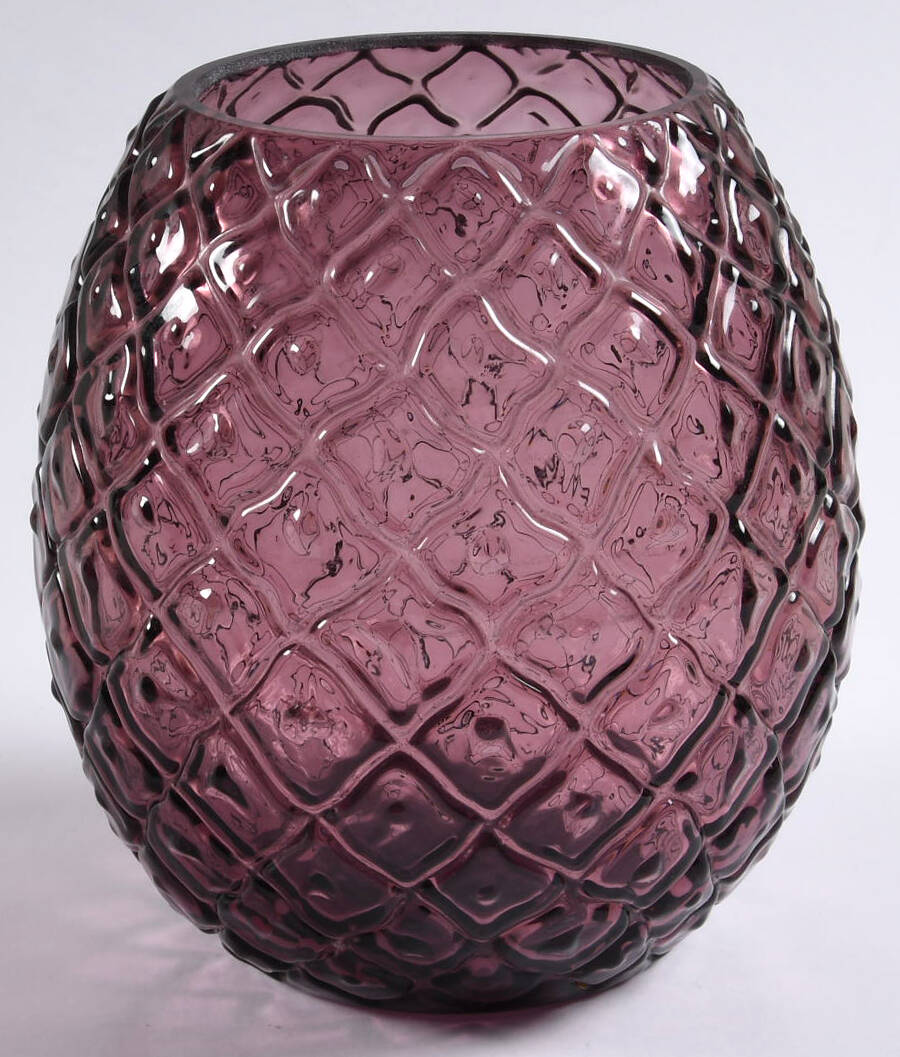 Yesteryear Amethyst Pineapple Jar No Lid by Viking-1
