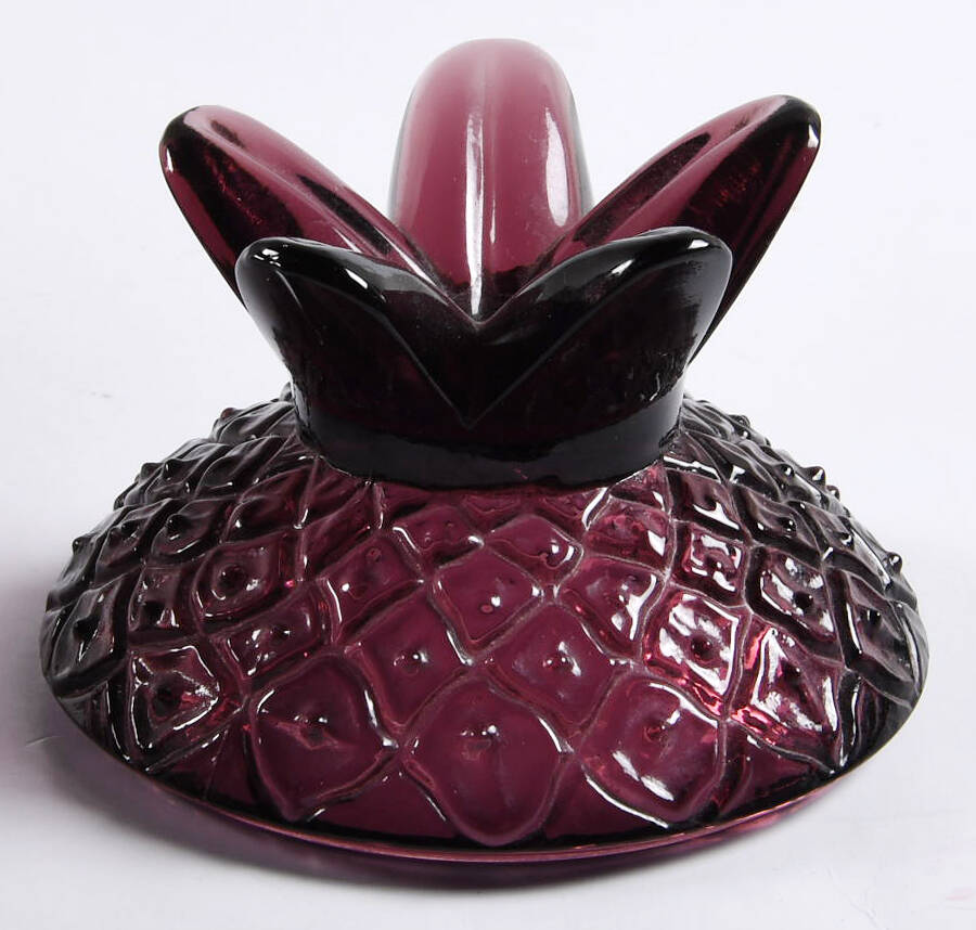 Yesteryear Amethyst Lid for Pineapple Jar by Viking-1