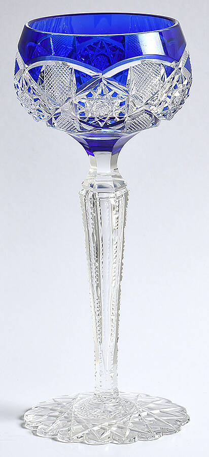 Saarbruken Blue Hock Wine by Val St Lambert-1