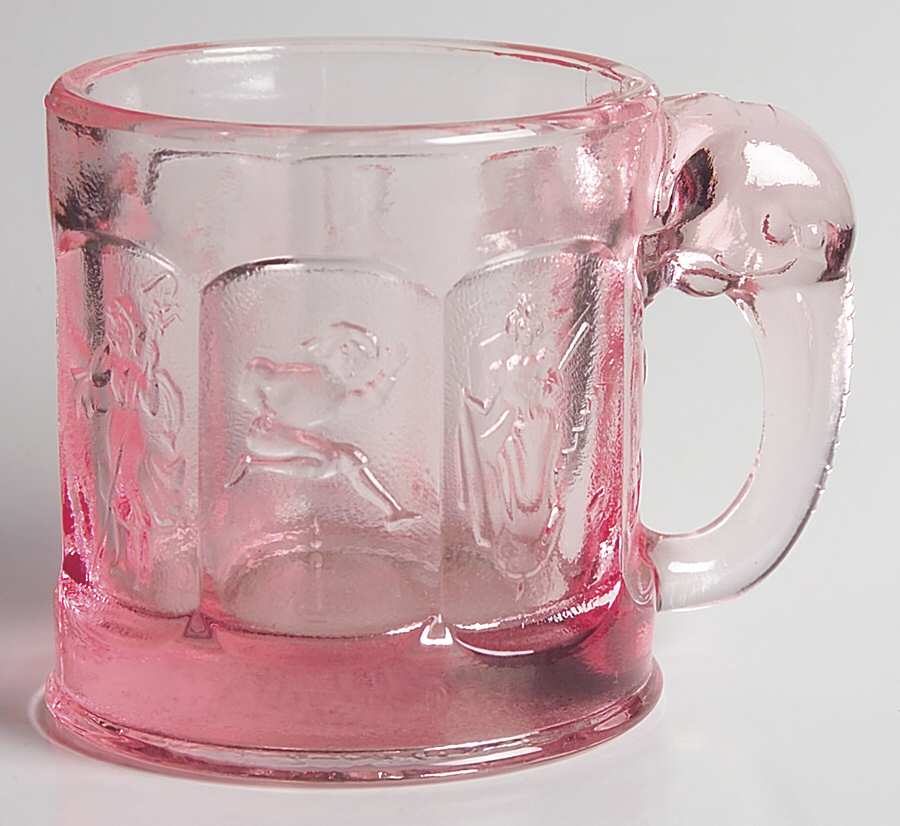 Heisey Animals & Figurines Pink Story Book Mug by Viking-1
