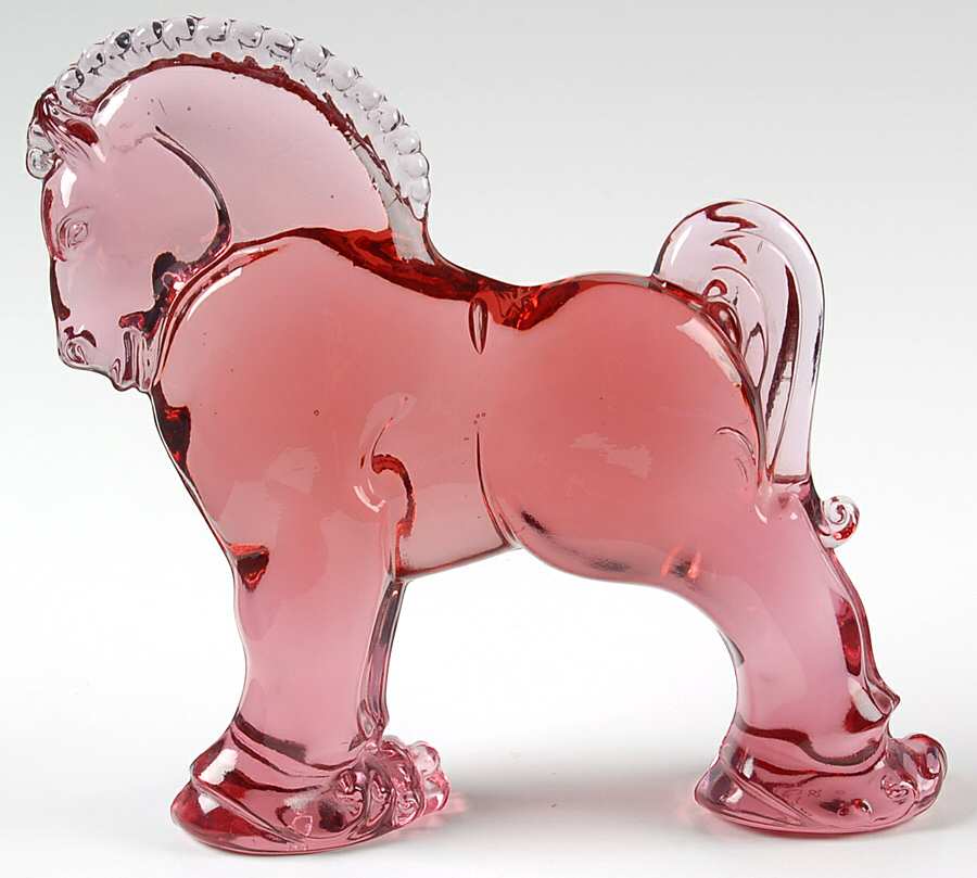 Heisey Animals & Figurines Lavender Ice Clydesdale-Sample by Viking-1
