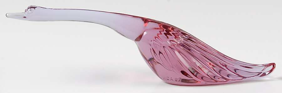 Heisey Animals & Figurines Lavender Ice Goose-Wings Down by Viking-1