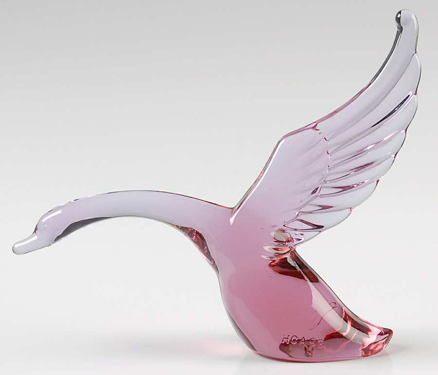Heisey Animals & Figurines Lavender Ice Goose-Wings Up by Viking-1