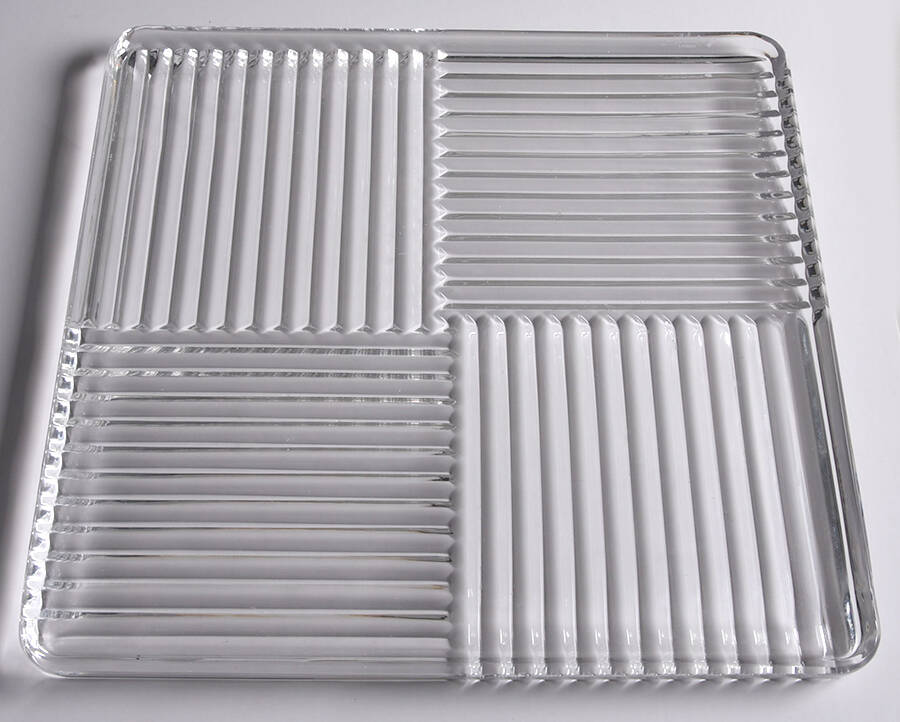 Metropolis 11" Square Serving Tray by Val St Lambert-1
