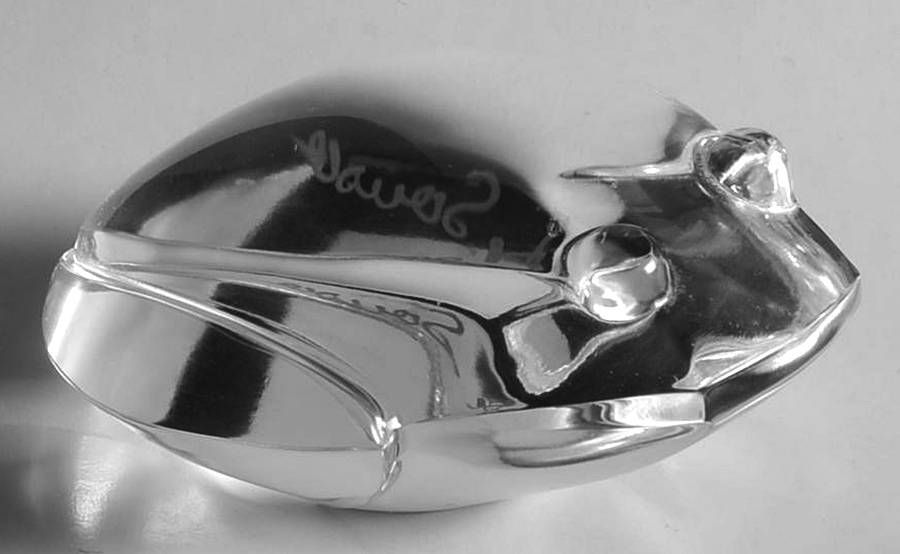 Animals & Figurines Small Clear Frog by Val St Lambert-1