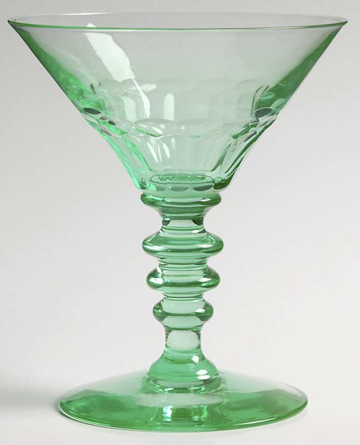 Theodule Green Champagne/Tall Sherbet by Val St Lambert-1