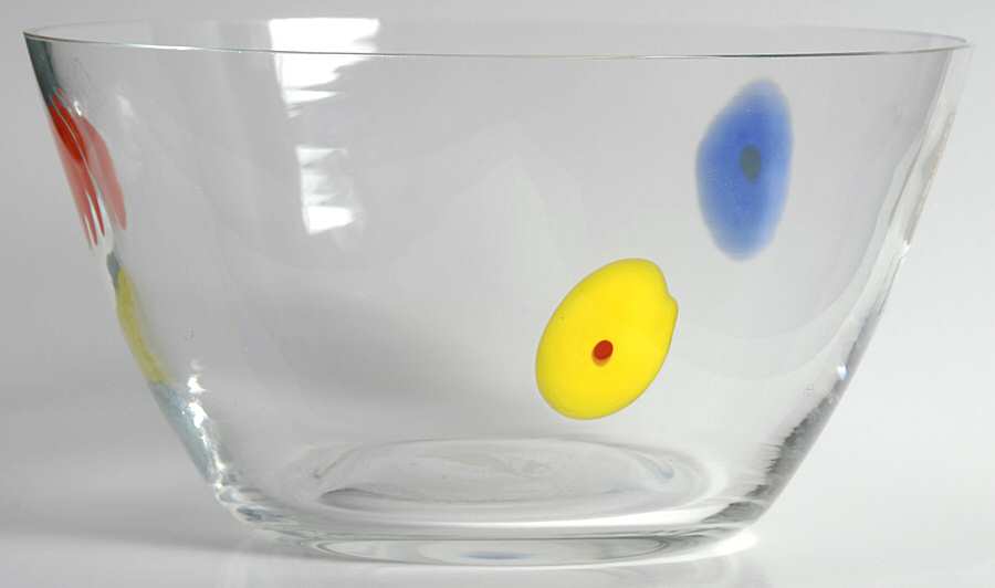 Bubbles 7" Round Bowl by Vetricor Glass-1